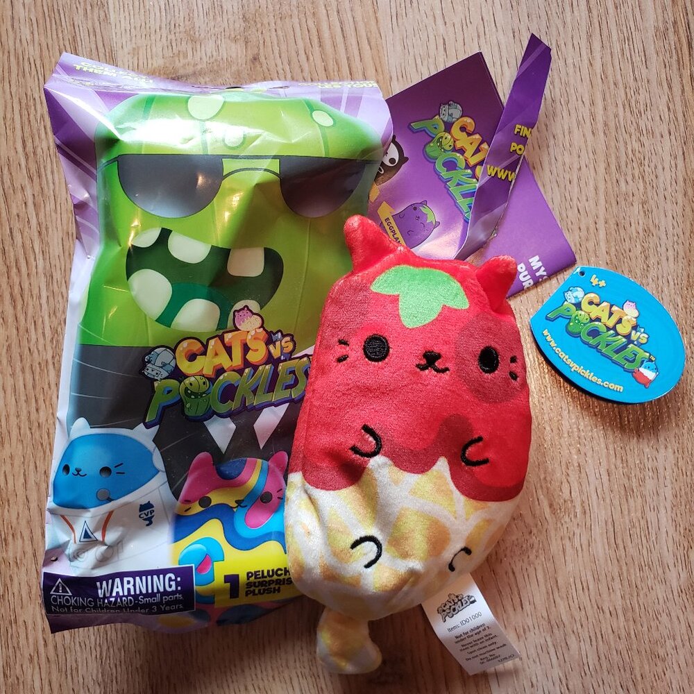 Cats Vs Pickles 4” Spaghetti Freddie Plush Bean Bag With Tags